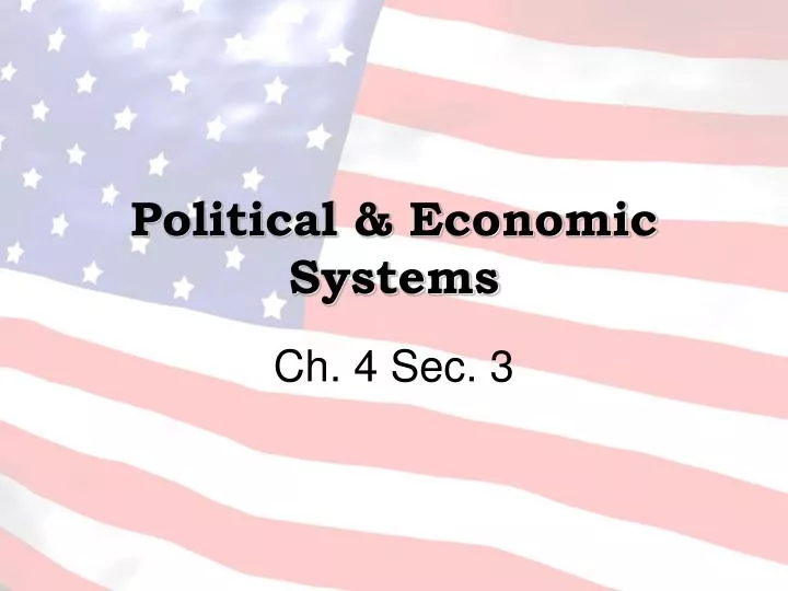 political economic systems