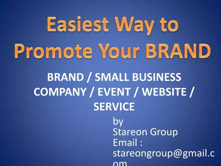 brand small business company event website service