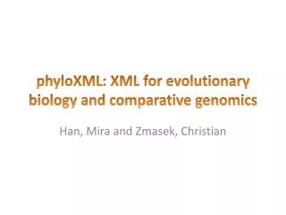phyloXML : XML for evolutionary biology and comparative genomics