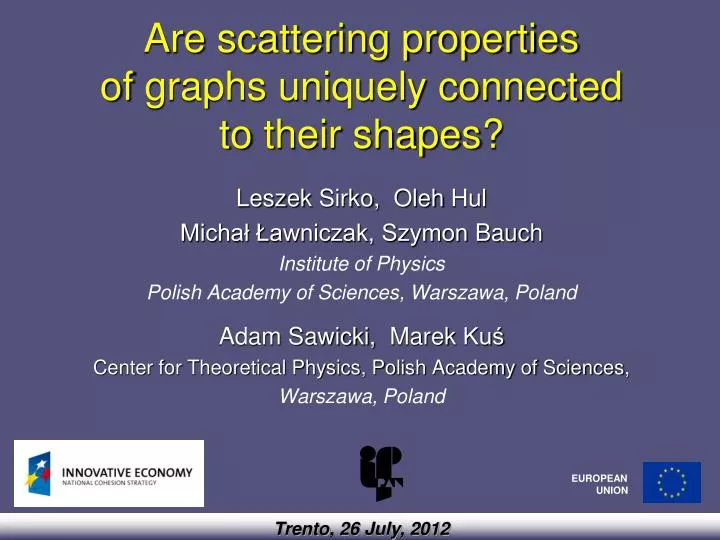 Are scattering properties of graphs uniquely connected to their shapes ?