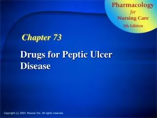 Drugs for Peptic Ulcer Disease
