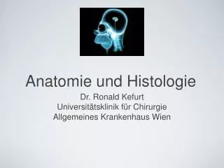 anatomie und histologie