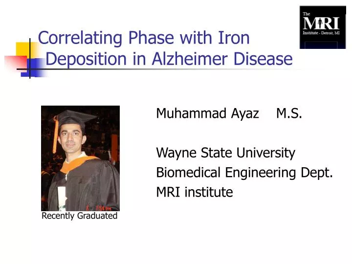 correlating phase with iron deposition in alzheimer disease