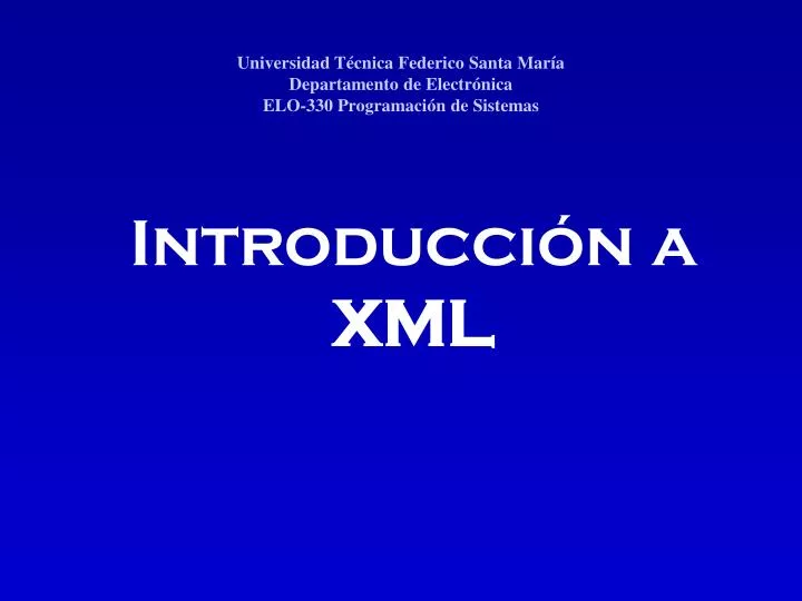 introducci n a xml