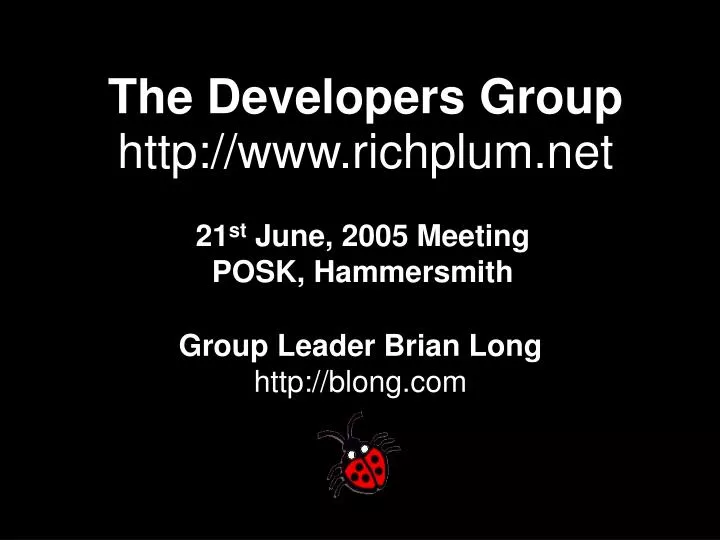 the developers group http www richplum net