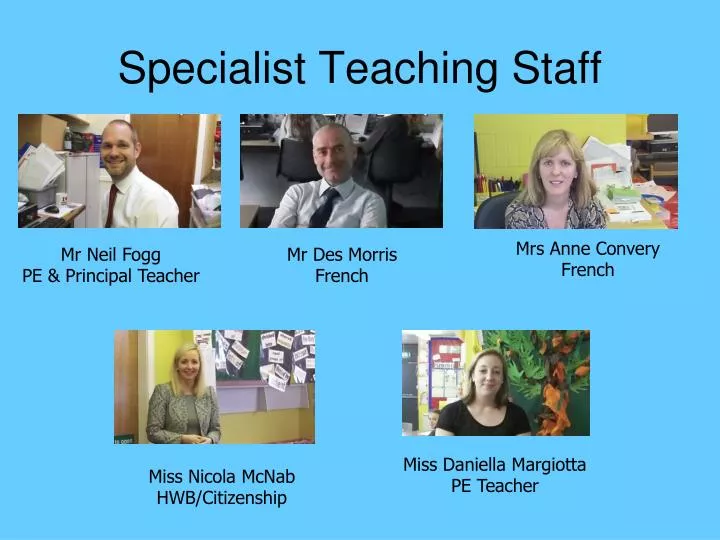 specialist teaching staff