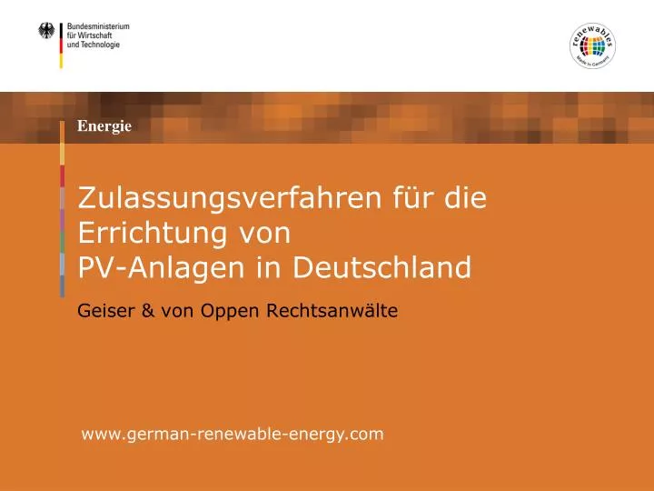 zulassungsverfahren f r die errichtung von pv anlagen in deutschland