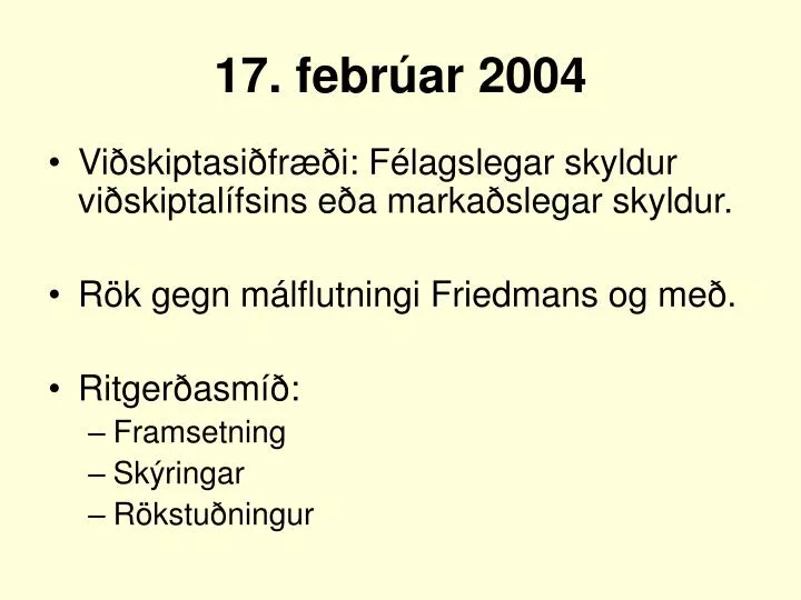 17 febr ar 2004