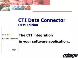 CTI Data Connector OEM Edition