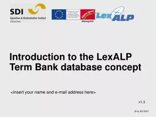 Introduction to the LexALP Term Bank database concept