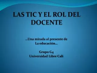 las tic y el rol del docente