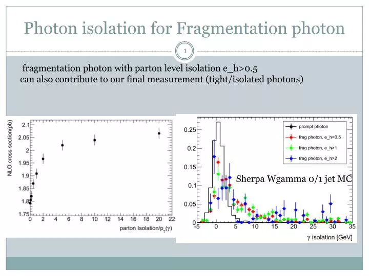 photon isolation for fragmentation photon