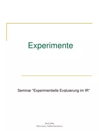experimente