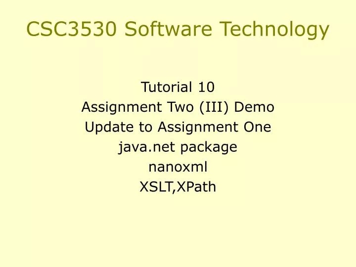 csc3530 software technology