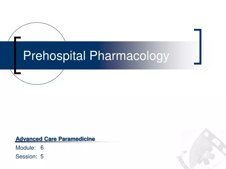 prehospital pharmacology