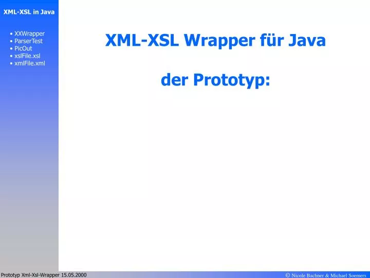 xml xsl wrapper f r java der prototyp