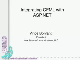 Integrating CFML with ASP.NET