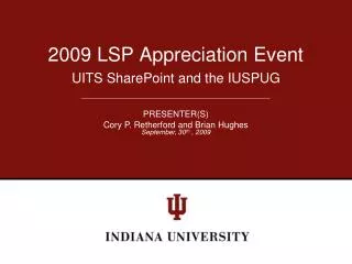 2009 LSP Appreciation Event