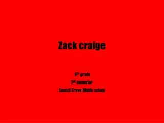 Zack craige