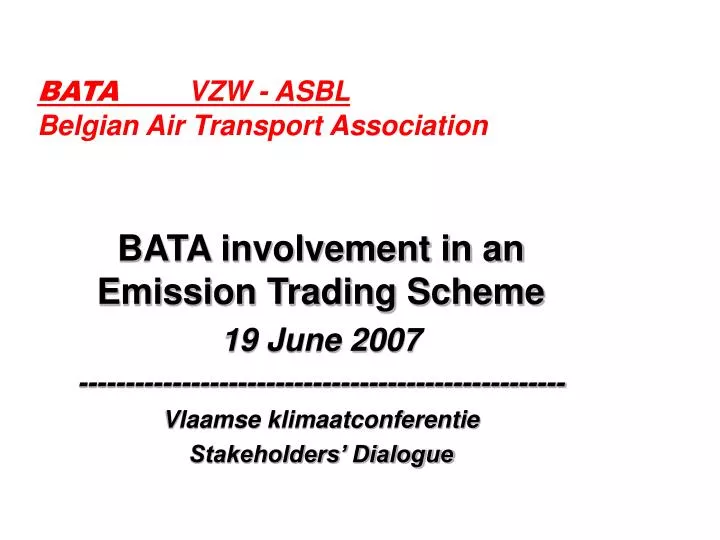 bata vzw asbl belgian air transport association