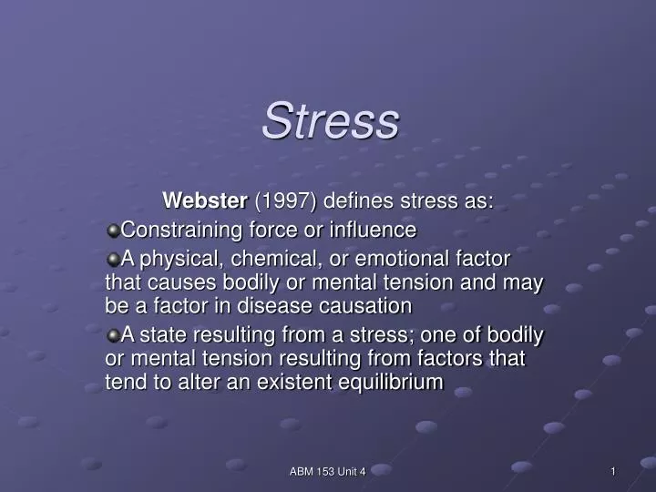 stress