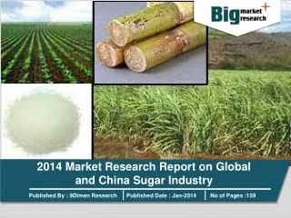 2014 Market Research Report on Global and China Sugar Indust
