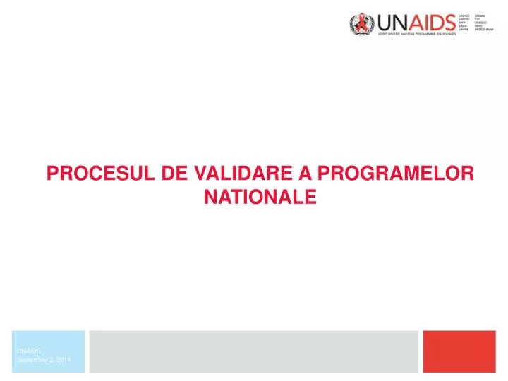 procesul de validare a programelor nationale