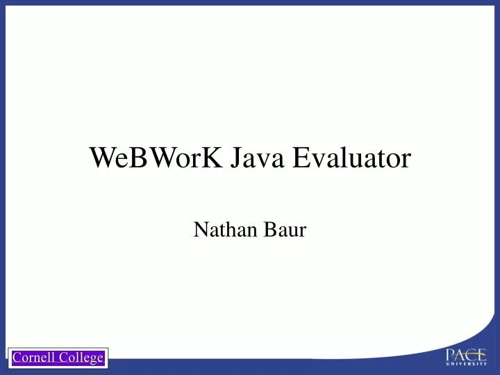 webwork java evaluator