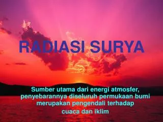 radiasi surya