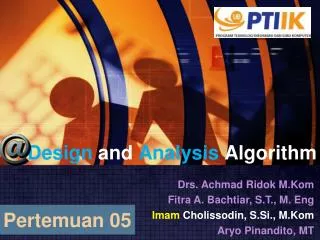 design and analysis algorithm