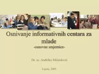 osnivanje informativnih centara za mlade osnovne smjernice