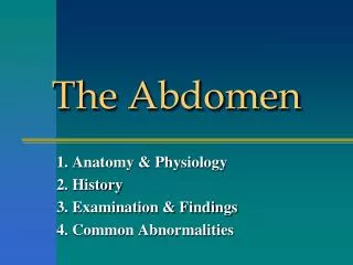 The Abdomen