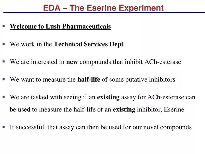 eda the eserine experiment
