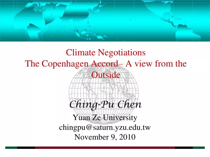 climate negotiations the copenhagen accord a view from the outside