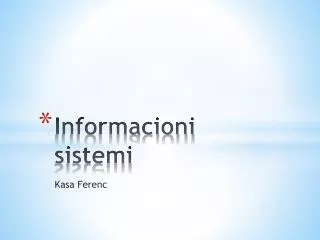 informacioni sistemi