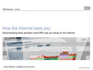 How the Internet sees you Demonstrating what activities most ISPs see you doing on the Internet