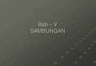 bab v sambungan