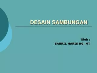 desain sambungan