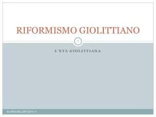 riformismo giolittiano