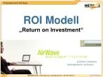ROI Modell „Return on Investment“ - slide 1