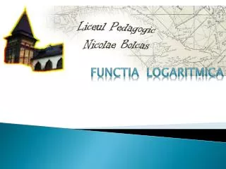 functia logaritmica