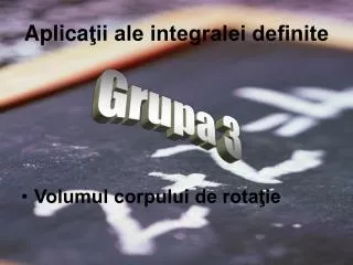 aplica ii ale integralei definite