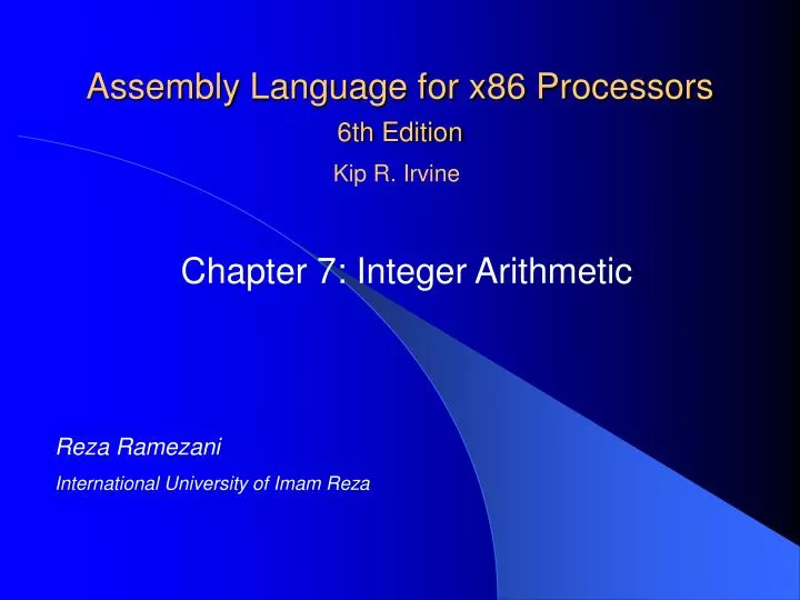 assembly language for x86 processors 6th edition