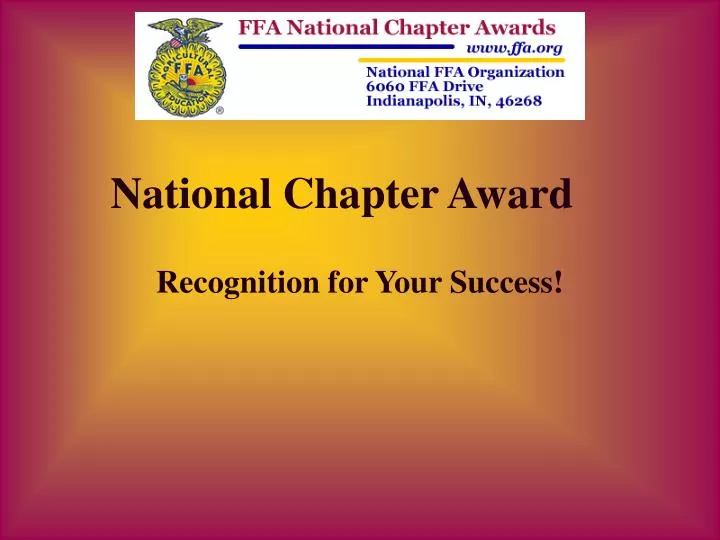 national chapter award