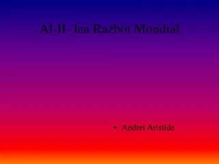al ii lea razboi mondial