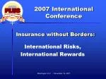 Insurance without Borders: - slide 1