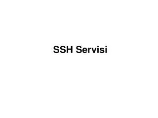 ssh servisi