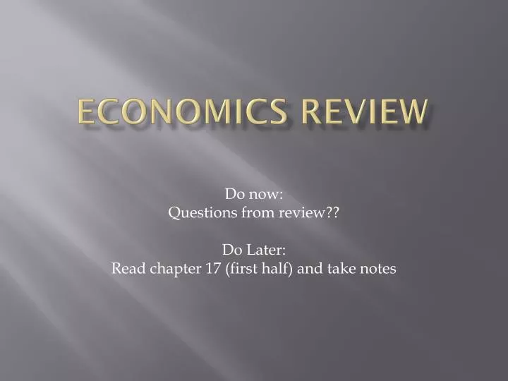 economics review