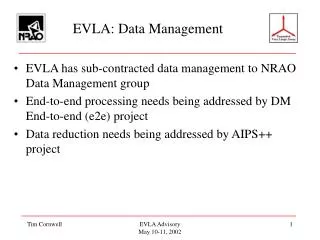 EVLA: Data Management