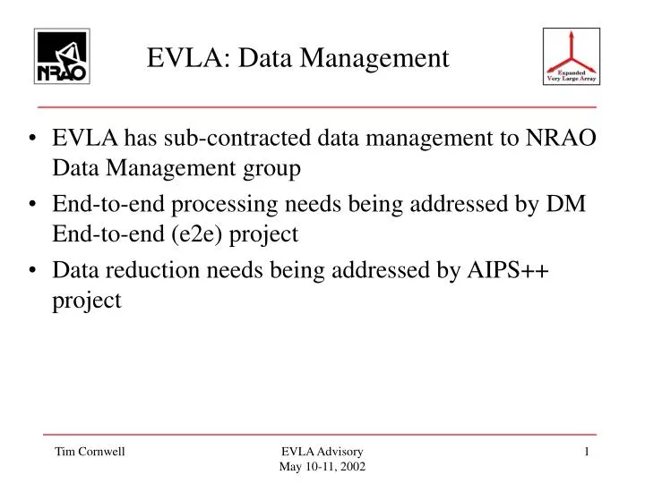 evla data management
